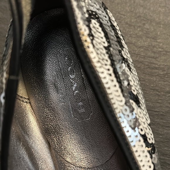 Coach silver sequin ballet flats size 7b - Picture 4 of 9